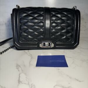 Black Quilt Leather Rebecca Minkoff Shoulder Purse